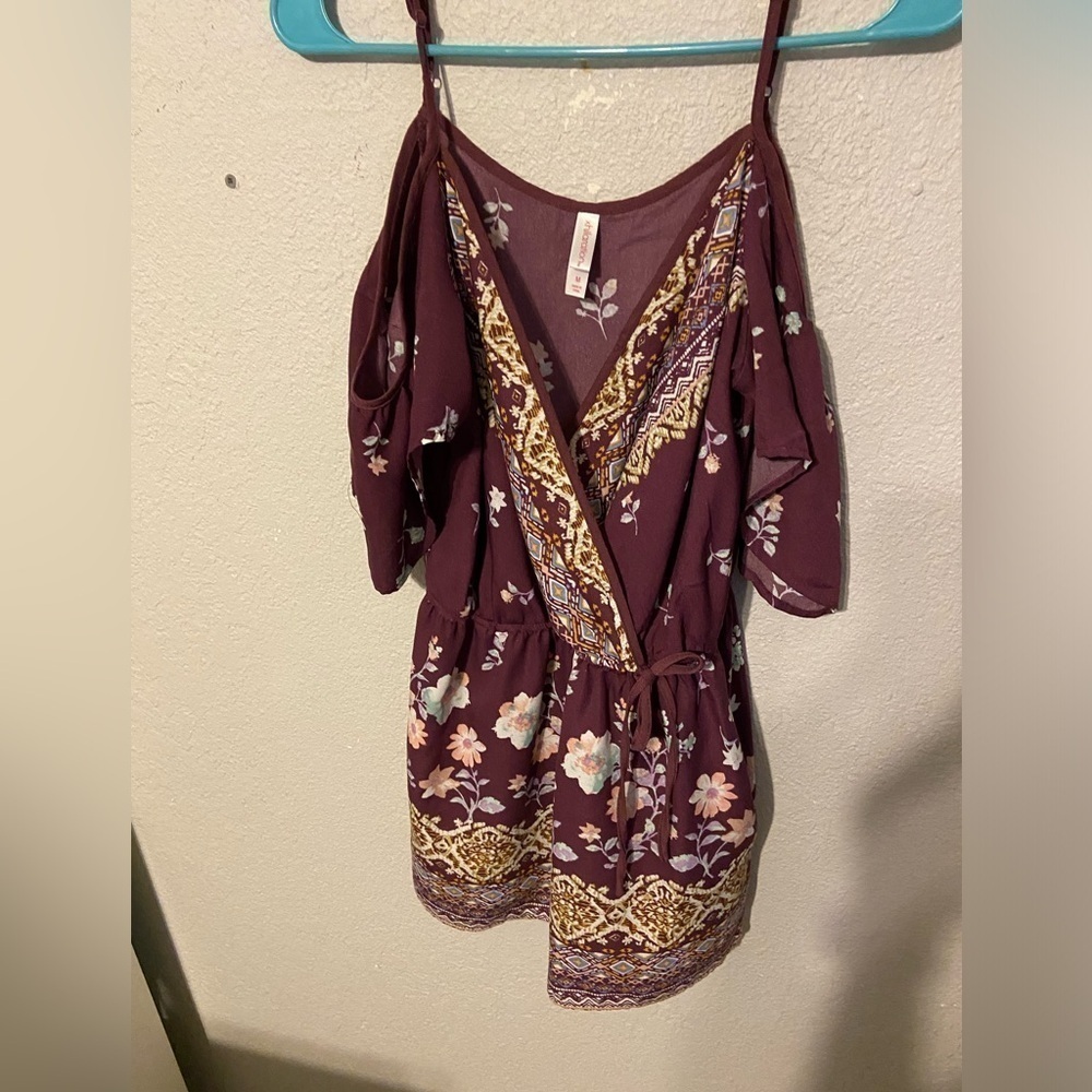 Purple Target floral romper Size M
